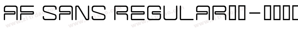 af sans regular亮体字体转换